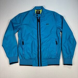 55DSL Nylon Bomber Jacket Men's M Blue Mesh‎ Lining Full Zip Pocket Diesel